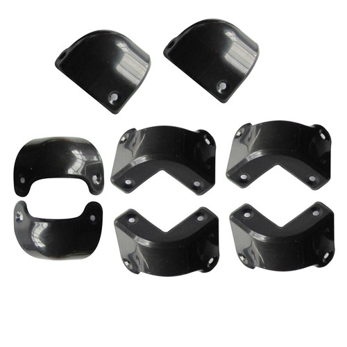 8pack front rear black plastic - 8pack,