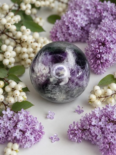 Snowflake feather fluorite - snowflake,