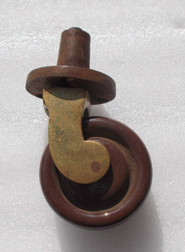 Furniture caster wheel - caster, brass