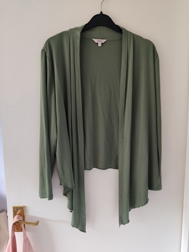 Green waterfall front cardigan - green,