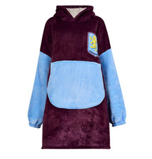 Aston Villa FC Official Sherpa Hooded Poncho Blanket Gift