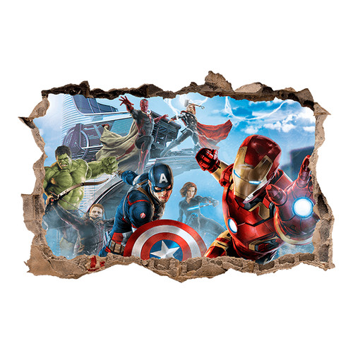 Marvel heroes wall decal - 3d,