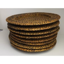 Wicker Charger Plates Set of 8