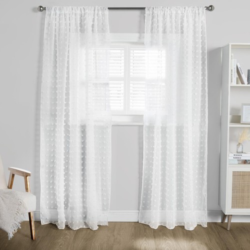 Ohs pompom tufted voile net - ohs,