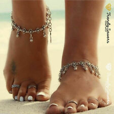 1 Pc Tibetan Boho Silver Foot Chain Dangle Flower Ankle Bracelet  Anklet #9