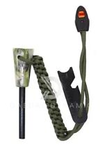 Bushcraft, Ferro Rod, Flint Steel, Fire Striker & Emergency Whistle