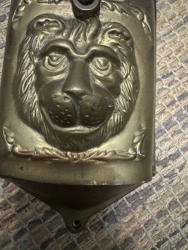 Vintage solid brass mail box - brass,