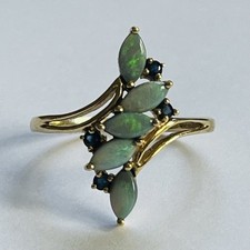 9ct Gold Opal Sapphire Ring