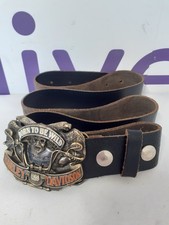 Harley-Davidson Born To Be Wild Belt Buckle 1992 Baron USA H415 Metal 46 Inch 