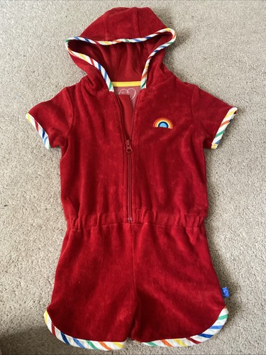 Red little bird - red, towelling