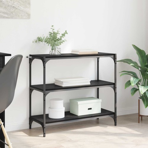Vidaxl book cabinet black oak - black,