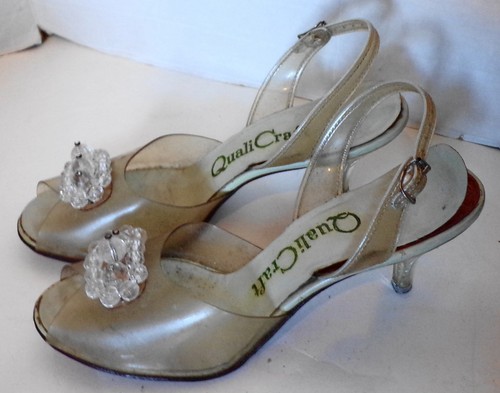 Vintage 50s 60s - clear, plastic