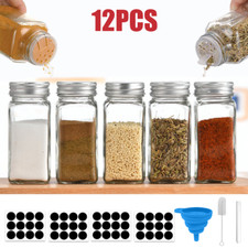 12/24x 120ML Glass Spice Jars