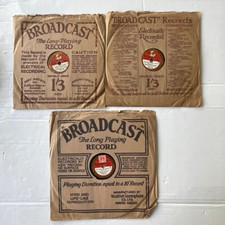 3 x  Shellac 8 inch records on