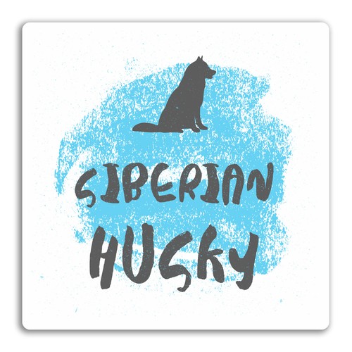 10cm siberian husky vinyl - 10cm,