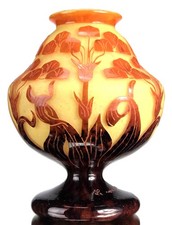 Le Verre Français Beautiful Vase "Amourettes" Schneider Glass Paste Art Deco Gallé