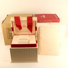 GENUINE OMEGA WATCH BOX LADIES VINTAGE RED SEAMASTER DEVILLE CONSTELLATION