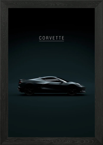 Corvette stingray framed - c8,