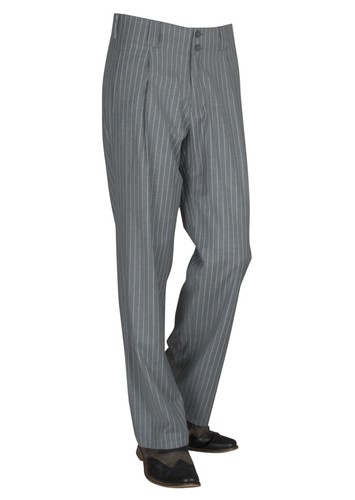 Grey white stripe cuffed - white,