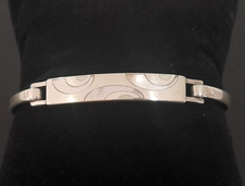 Modernist Kit Heath 925 Sterling Silver & Mother of Pearl bangle Bracelet