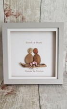 Personalised Couple Pebble Picture Wedding/anniversary/birthday/valentine's gift