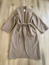 Maison Cinqcent Pure Wool Luxe Camel Tan Stylish Wrap Belt Coat S M L 12 38 £800