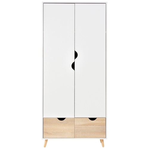 Homcom door clothes wardrobe - homcom, 2-door