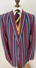 Samuel Windsor Boating Blazer Striped Regatta Mod 60’s Cruise Races 46L
