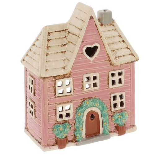 Village pottery large - village, pink