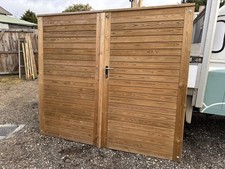 Wooden Garden Gates - Double Wooden Gate - Timber Driveway Cottage Gate