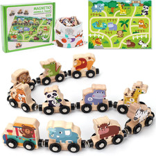 Magnetic Wooden Train Set