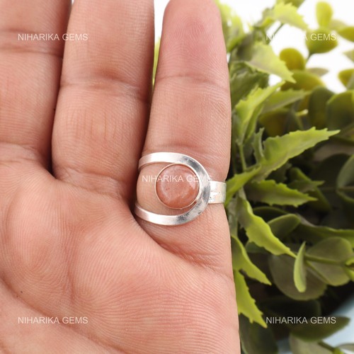 Round natural peach - round, moonstone