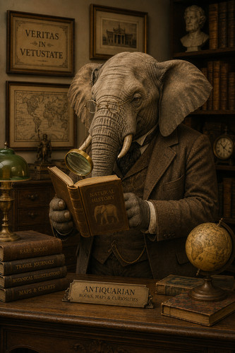 Elephant antiquarian scholarly - elephant,