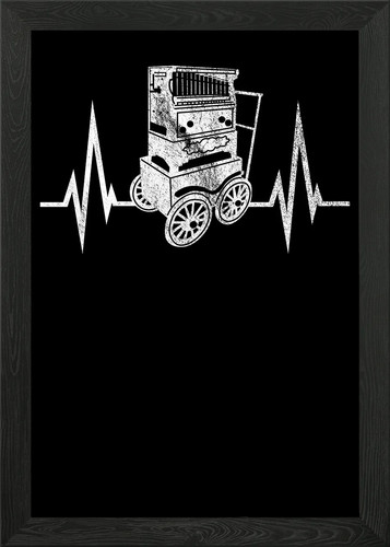 Barrel organ musician framed - organ,