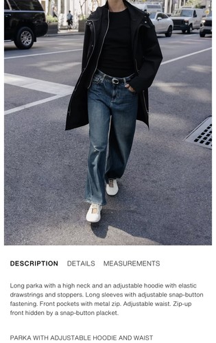 Zara parka raincoat with