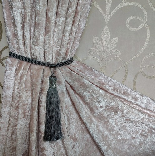 Pink velvet curtains - 2,
