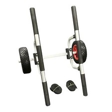 ADJUSTABLE ALUMINIUM KAYAK / CANOE TROLLEY STAND CART with 10" FLAT FREE WHEELS 