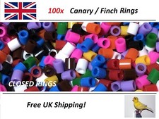 100 Bird Rings Multi Colour for Canary /Finch etc 2.8mm