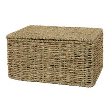 Seagrass woven storage basket - woven,