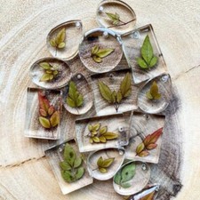 20PCS DIY Resin Mold Keychain Pendant Casting Silicone Mould Kit with Keyrings