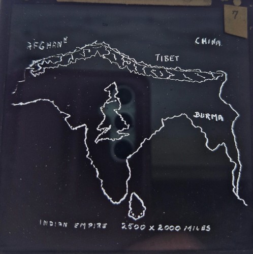 Glass magic lantern slide - magic,