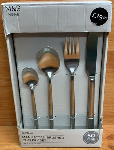 Manhattan brushed cutlery - m&s,