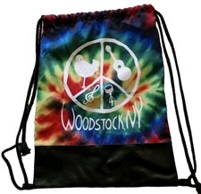 WOODSTOCK NEW YORK TIE DYE EFFECT DRAWSTRING FESTIVAL/ACTIVE/SWIMWEAR BAG *NEW*