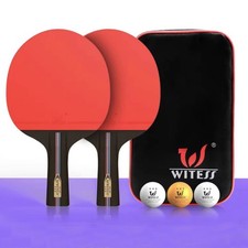 Table Tennis Racket Ping Pong Set - 2 Bats and 3 Balls - For 2 Players Game Set