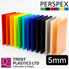 5mm Coloured Gloss Perspex Acrylic Sheet - Cut to Size Plastic Panel
