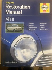 Haynes Restoration Manual for Mini Cars Lindsay Porter Hardback