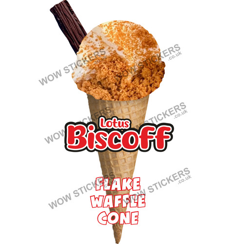 Biscoff flake scoop waffle - scoop,