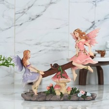 7.75"W Pink and Purple Fairy