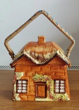 Price Kensington Cottage Ware Thatched Ye Olde Cottage Biscuit Barrell 