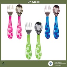 Munchkin Assorted Colors Toddler Fork and Spoon Set – Perfect for Little Hands